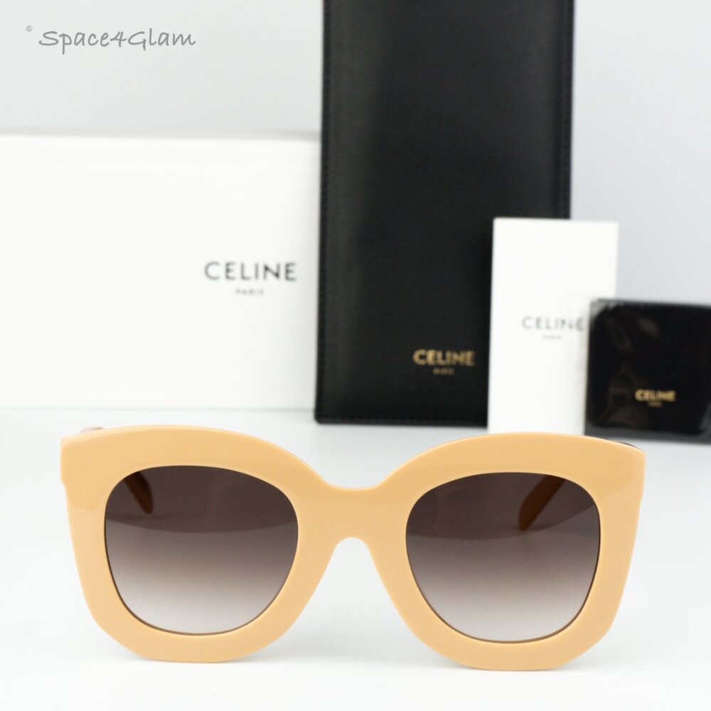 BRAND NEW Celine CL4005FN 57Z Beige Gradient Violet Geometric Women Sunglasses